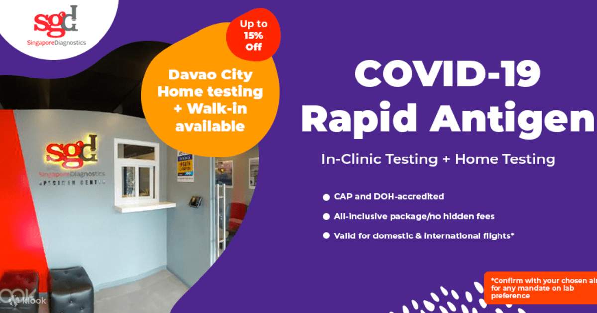 InClinic & Home Rapid Antigen Testing In Davao City Klook Philippines